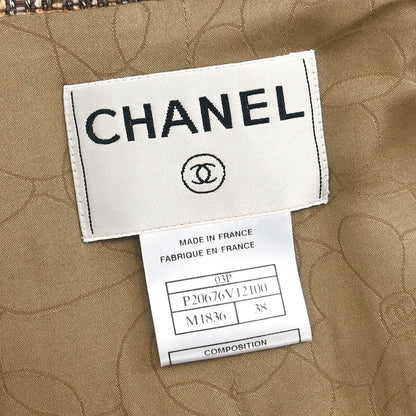 Chanel Single Breasted Jacket Brown #38