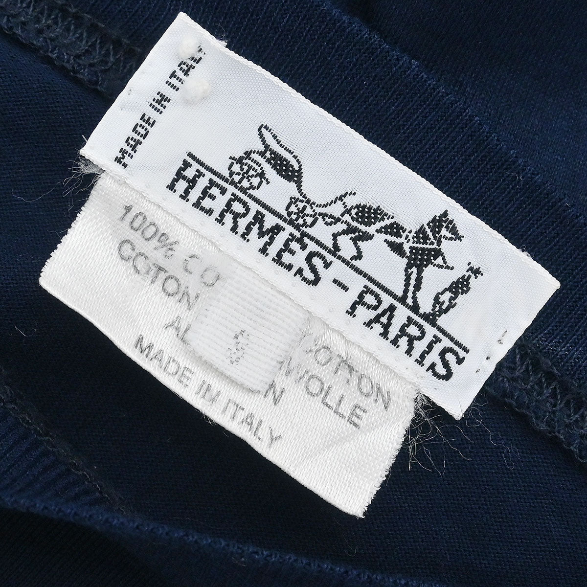 Hermes Short Sleeve T-shirt Top Navy #S