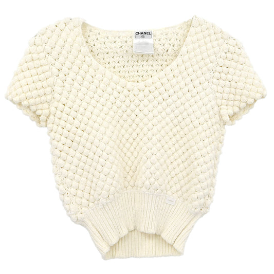 Chanel Short Sleeve Top White #40
