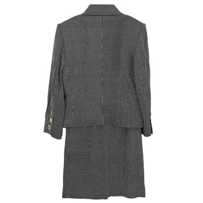 Yves Saint Laurent Setup Suit Jacket Skirt Black #L #S