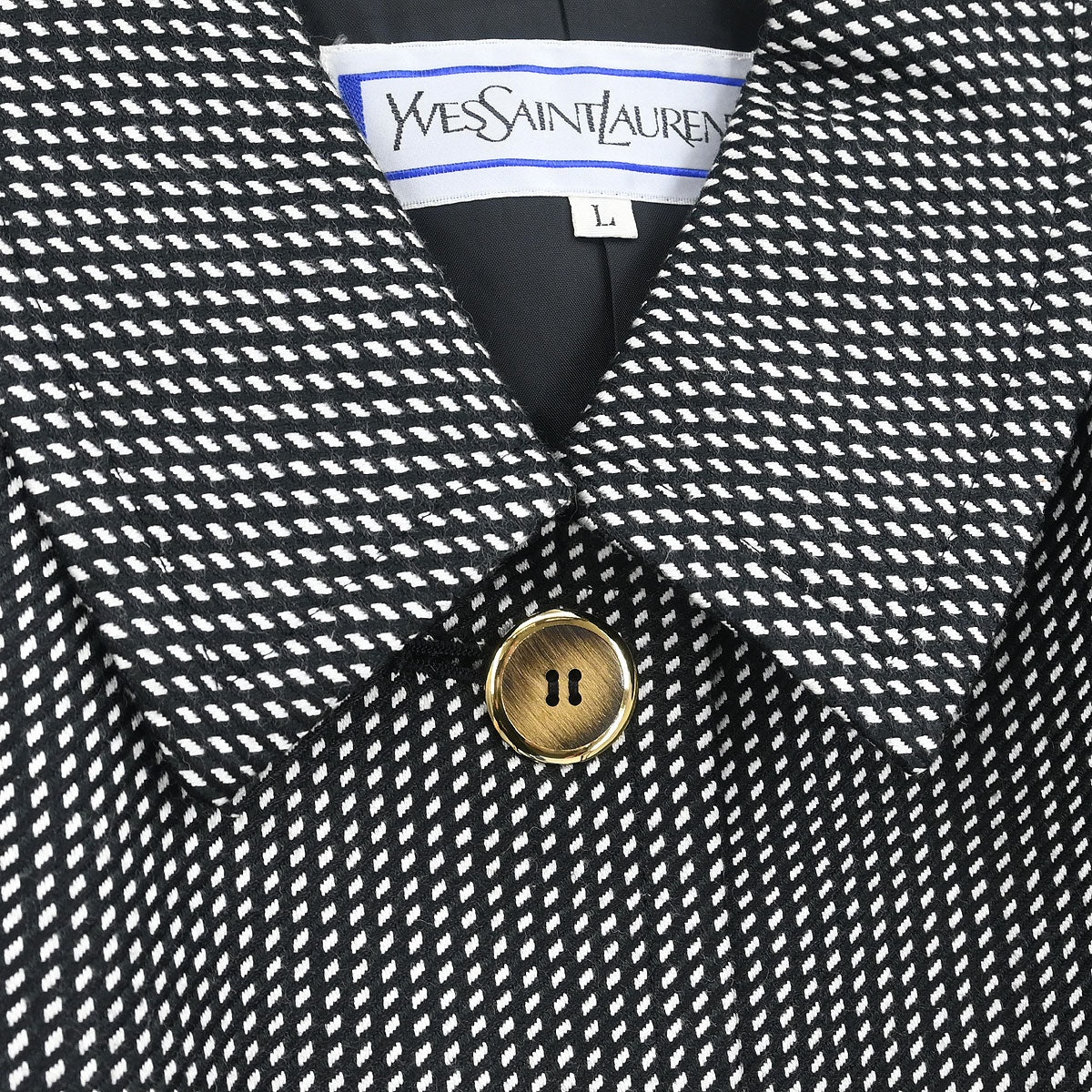 Yves Saint Laurent Setup Suit Jacket Skirt Black #L #S