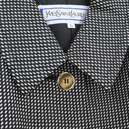 Yves Saint Laurent Setup Suit Jacket Skirt Black #L #S