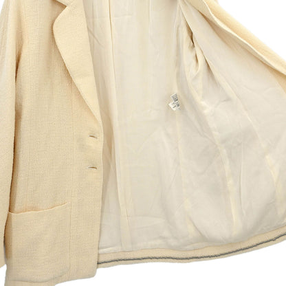 Chanel Single Breasted Jacket White #40