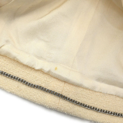 Chanel Single Breasted Jacket White #40
