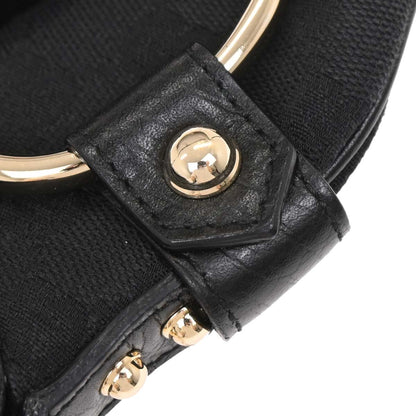 Gucci Black Canvas GG Horsebit Handbag
