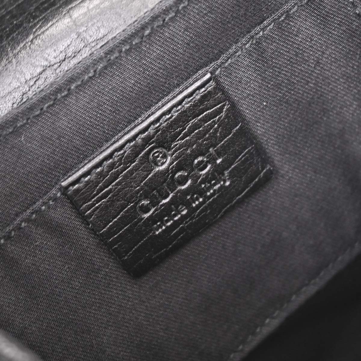 Gucci Black Canvas GG Horsebit Handbag