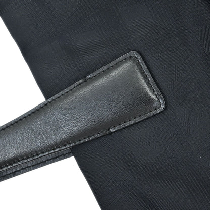 Chanel 2003-2004 Black Jacquard Nylon Travel Line Tote Handbag