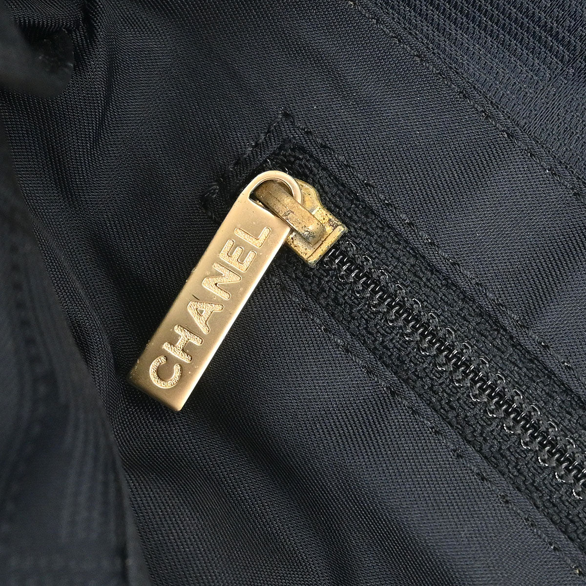 Chanel 2003-2004 Black Jacquard Nylon Travel Line Tote Handbag