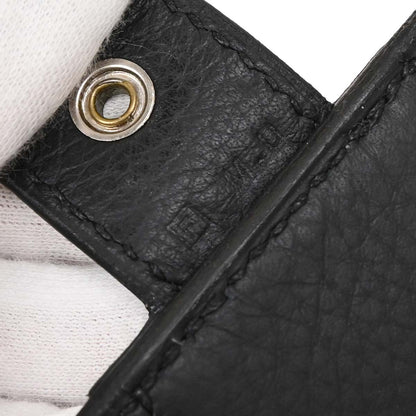 Hermes Black Taurillon Clemence Sac a Depeches DPLG Handbag