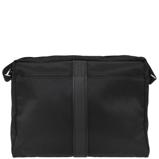 Hermes Black Toile Chevrons Acapulco Besace MM Shoulder Bag