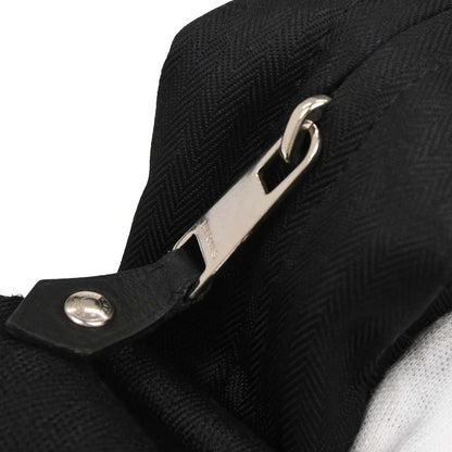 Hermes Black Toile Chevrons Acapulco Besace MM Shoulder Bag