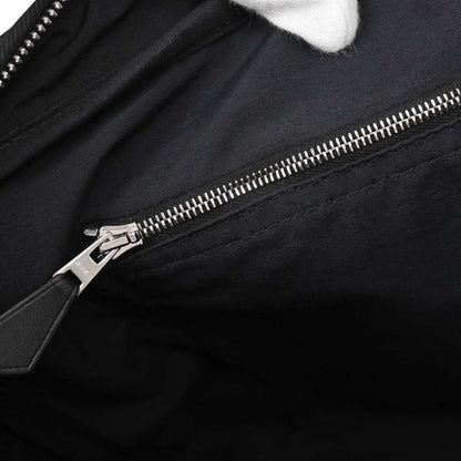 Hermes Black Toile Chevrons Acapulco Besace MM Shoulder Bag