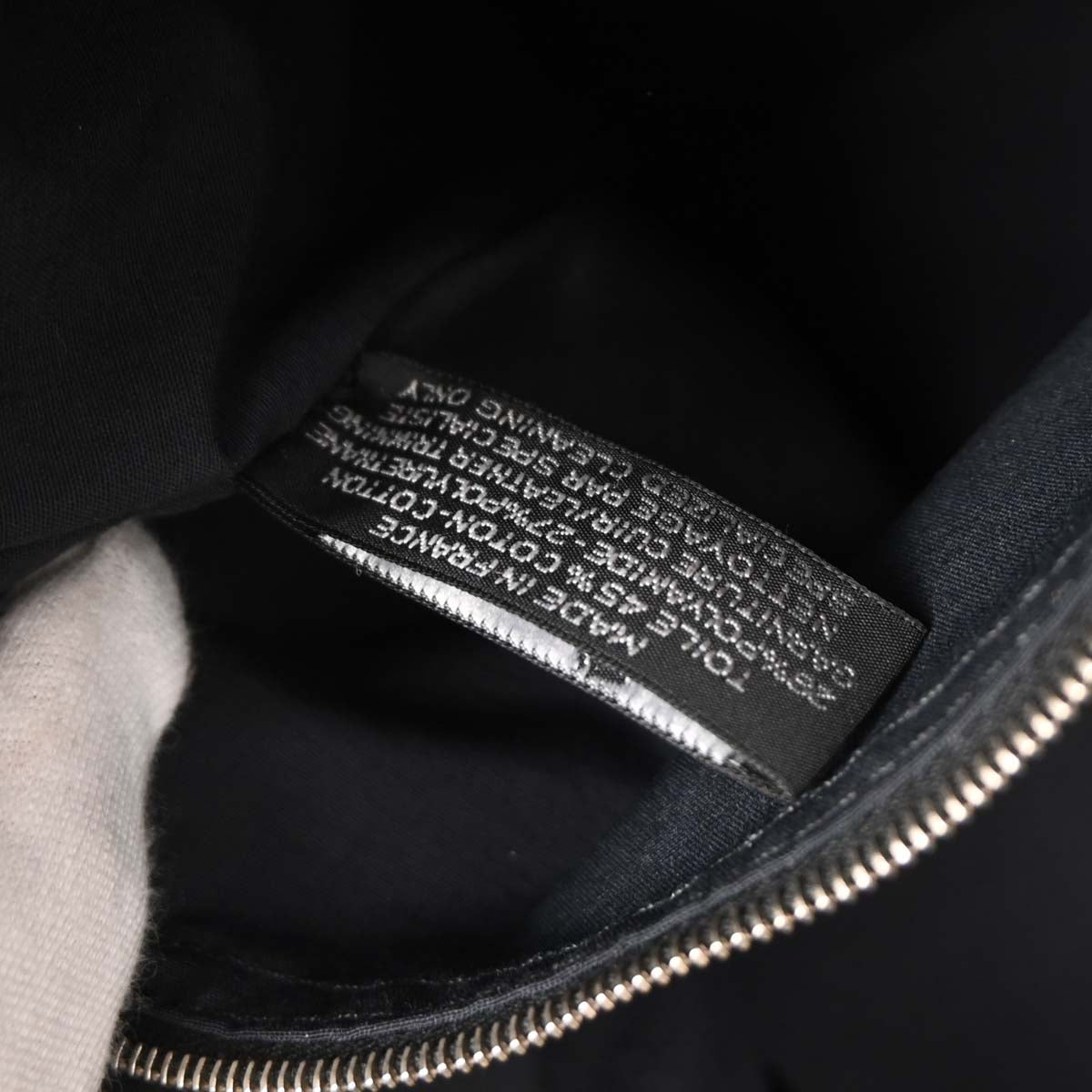 Hermes Black Toile Chevrons Acapulco Besace MM Shoulder Bag