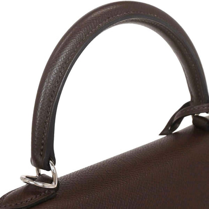 Hermes Chocolat Epsom Kelly 25 Retourne 2way Shoulder Handbag