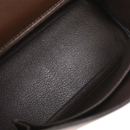 Hermes Chocolat Epsom Kelly 25 Retourne 2way Shoulder Handbag