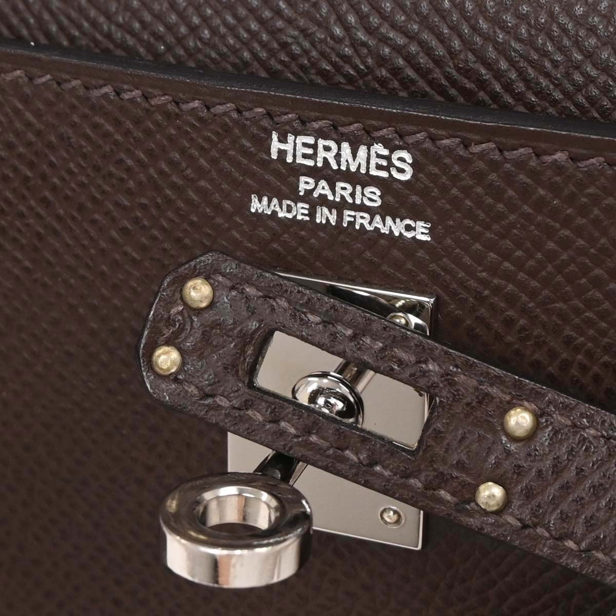Hermes Chocolat Epsom Kelly 25 Retourne 2way Shoulder Handbag