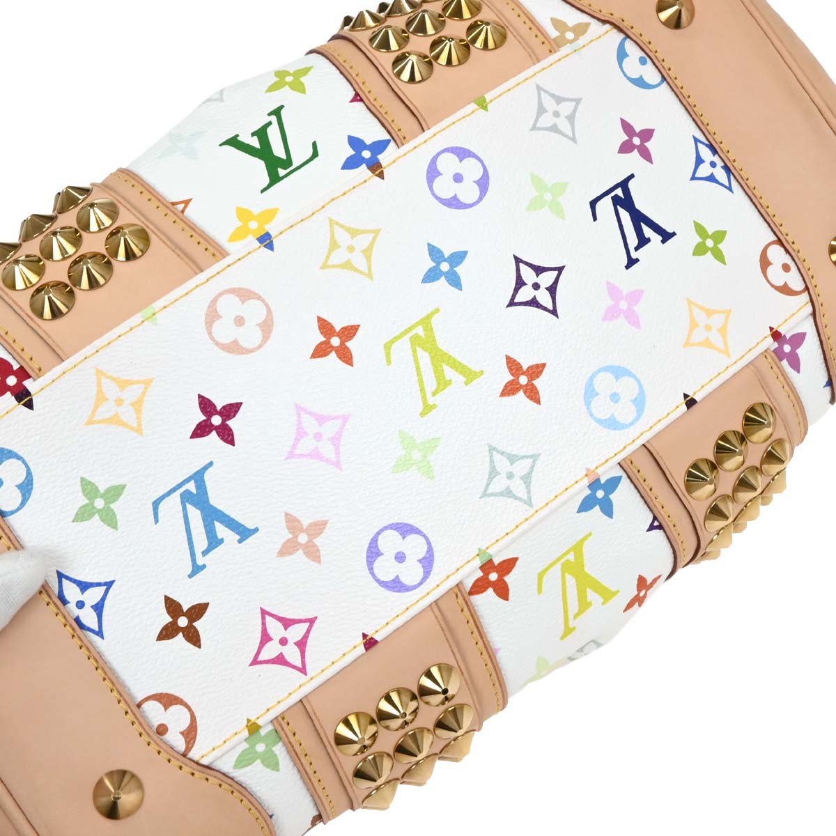Louis Vuitton 2009 White Monogram Multicolor Courtney MM M45641