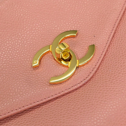 Chanel 1994-1996 Pink Caviar Chain Shoulder Bag