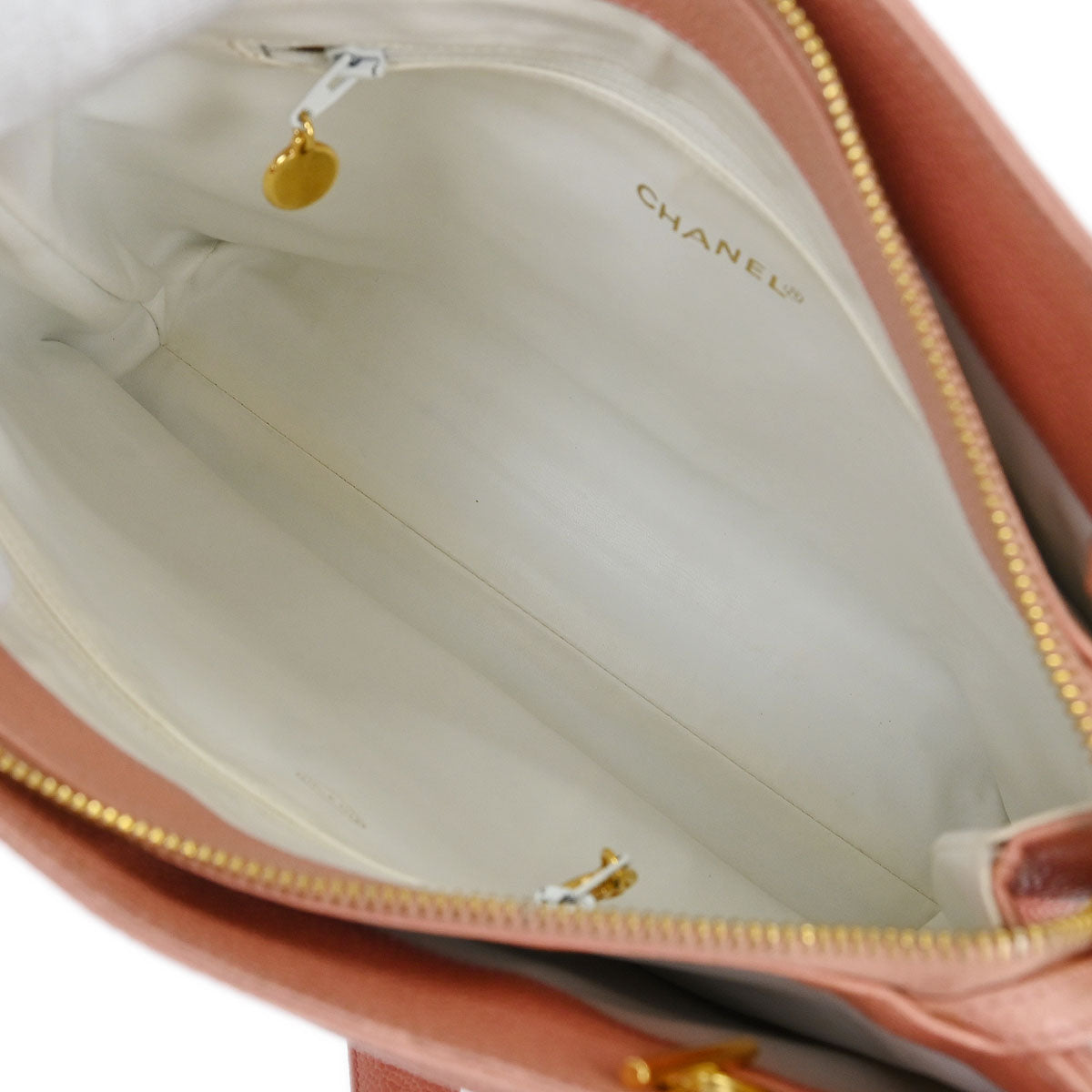 Chanel 1994-1996 Pink Caviar Chain Shoulder Bag