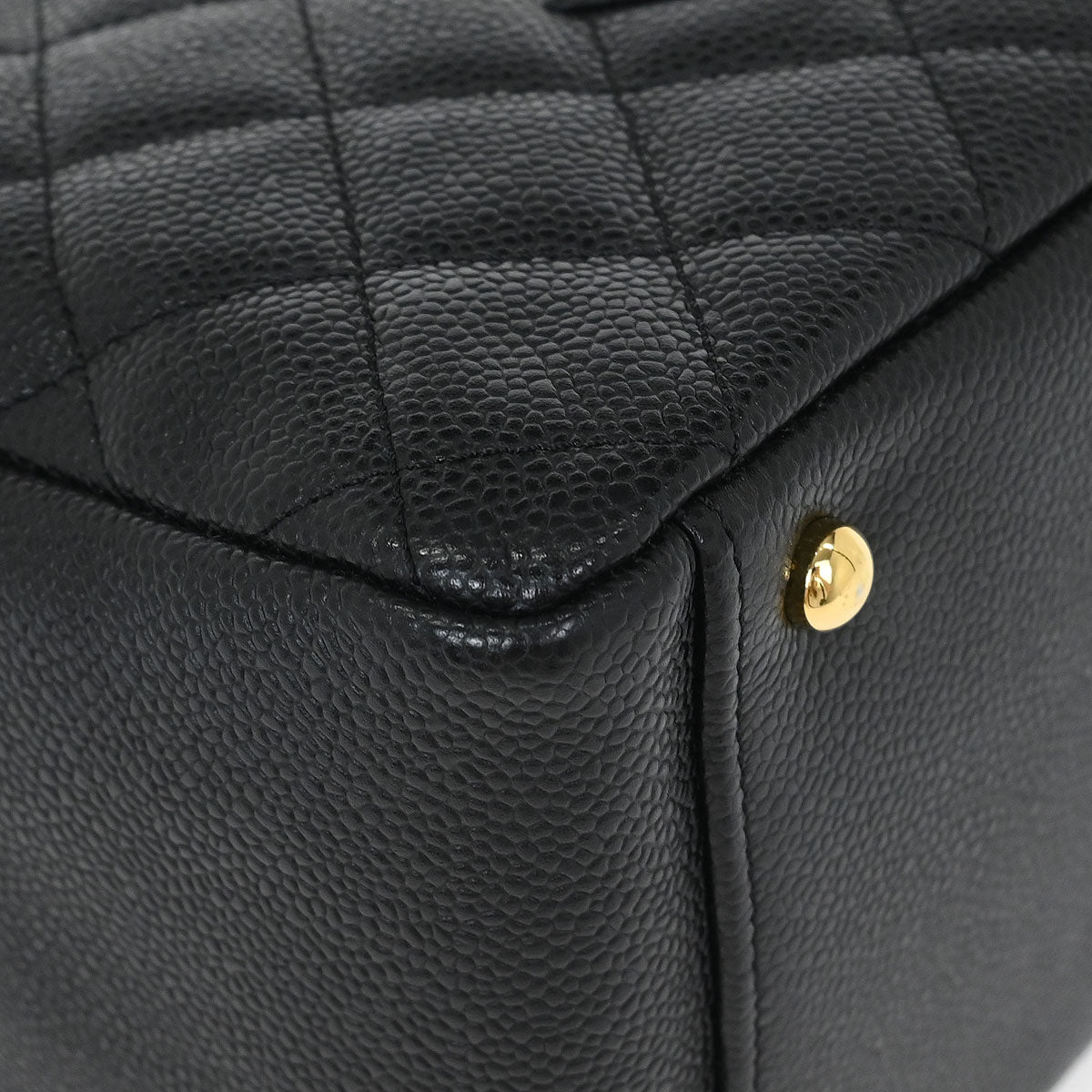 Chanel 2003-2004 Black Caviar Petite Timeless Tote PTT Chain Handbag