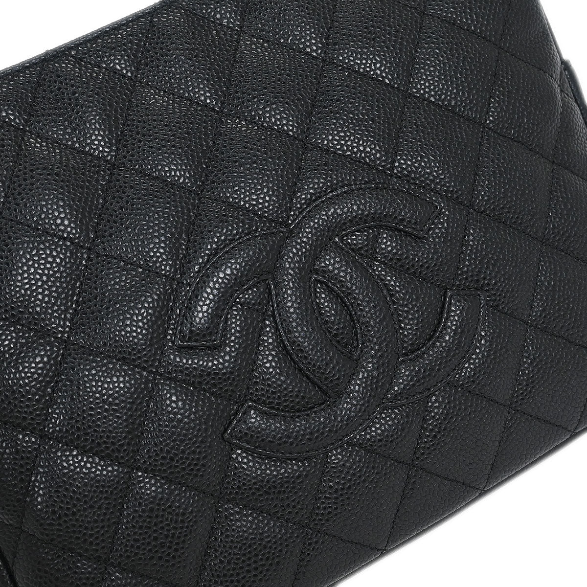 Chanel 2003-2004 Black Caviar Petite Timeless Tote PTT Chain Handbag