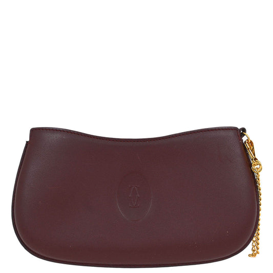 Cartier Bordeaux Leather Coin Walet Pouch