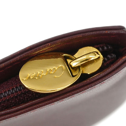 Cartier Bordeaux Leather Coin Walet Pouch