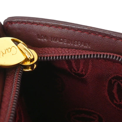 Cartier Bordeaux Leather Coin Walet Pouch