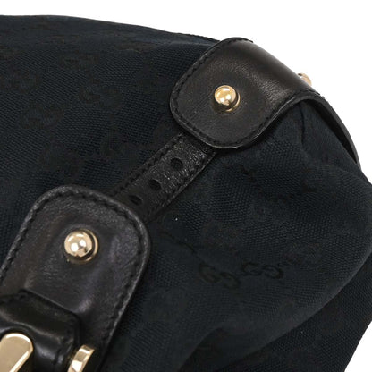 Gucci Black Canvas GG Horsebit Handbag