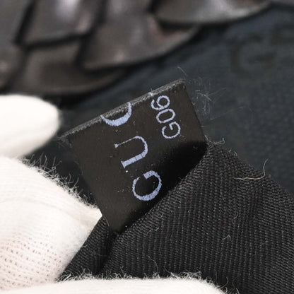 Gucci Black Canvas GG Horsebit Handbag