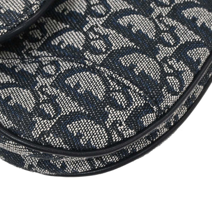 Christian Dior 2002 Navy Trotter Double Saddle Handbag