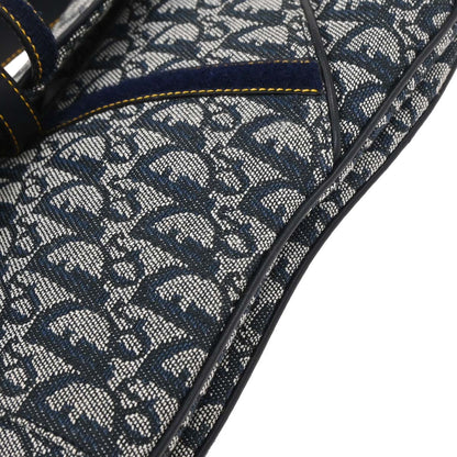 Christian Dior 2002 Navy Trotter Double Saddle Handbag