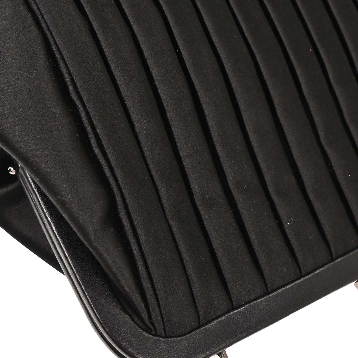 Chanel 2006-2008 Black Satin Mademoiselle Chain Handbag