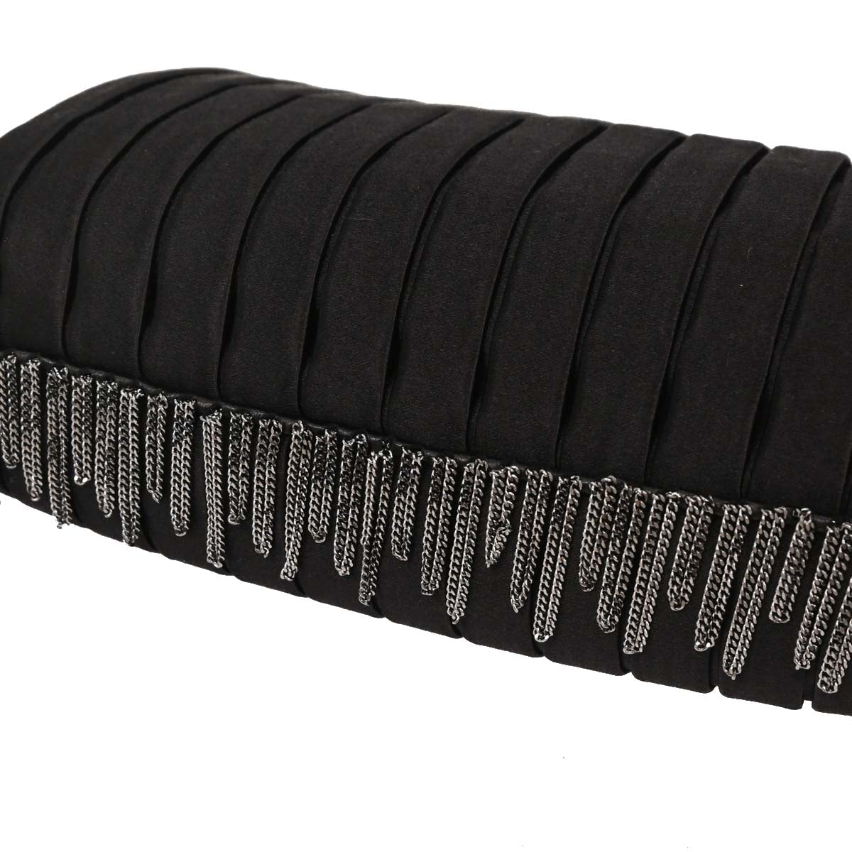 Chanel 2006-2008 Black Satin Mademoiselle Chain Handbag