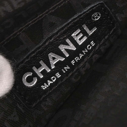 Chanel 2004-2005 Black Satin Camellia Charm Chain Handbag