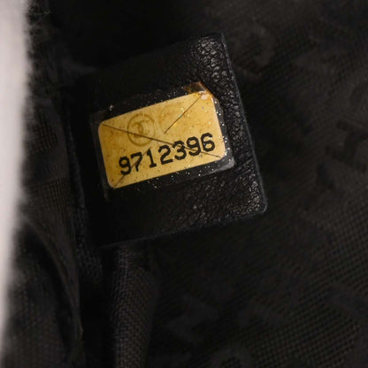 Chanel 2004-2005 Black Satin Camellia Charm Chain Handbag