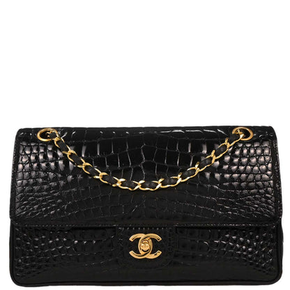 Chanel * 1986-1988 Crocodile Medium Classic Double Flap Shoulder Bag