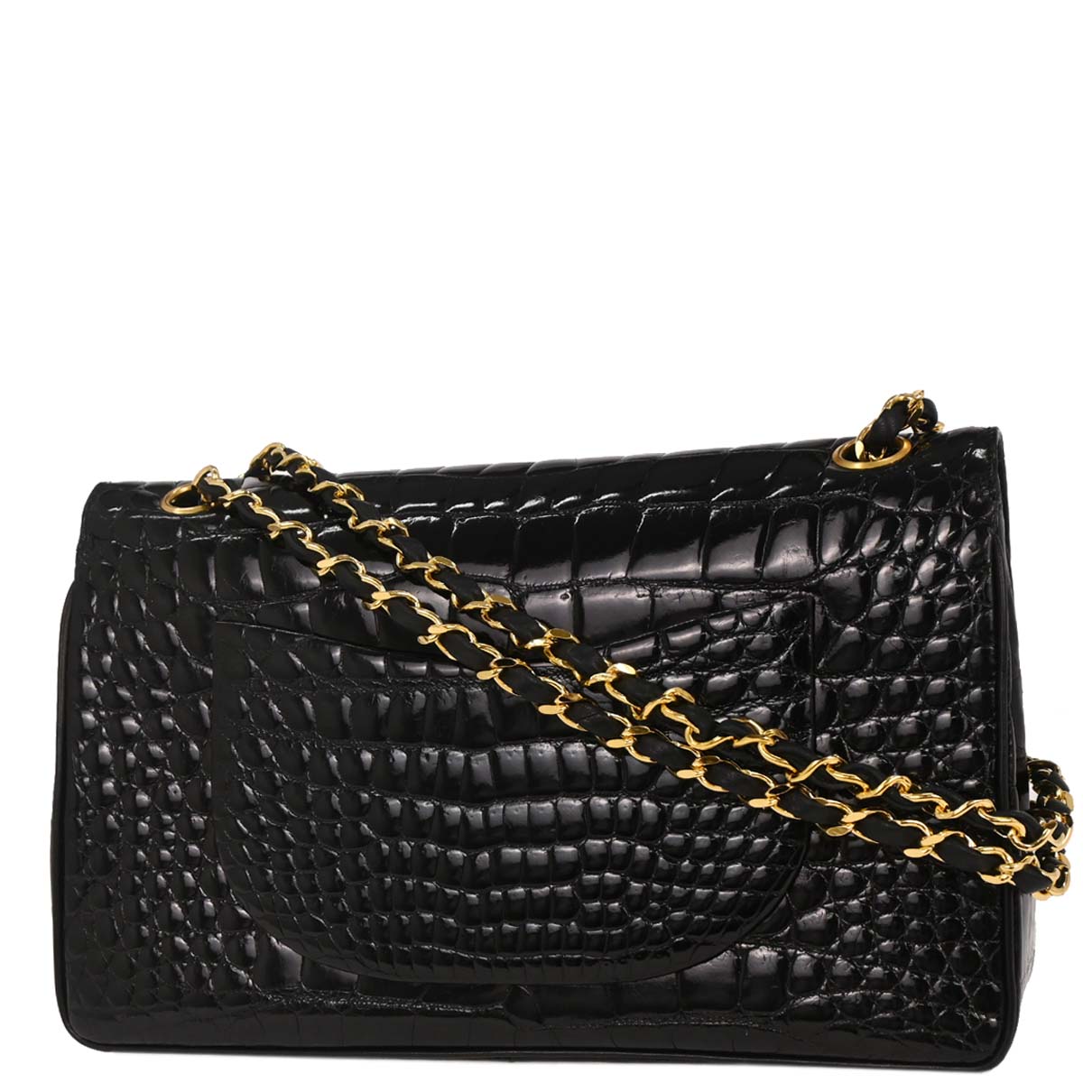 Chanel * 1986-1988 Crocodile Medium Classic Double Flap Shoulder Bag