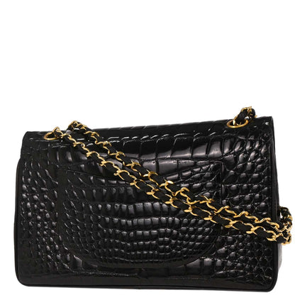 Chanel * 1986-1988 Crocodile Medium Classic Double Flap Shoulder Bag