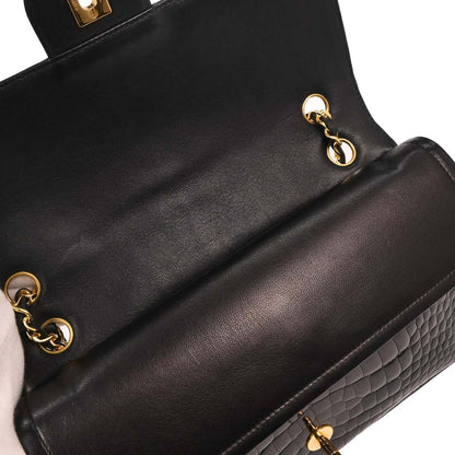 Chanel * 1986-1988 Crocodile Medium Classic Double Flap Shoulder Bag