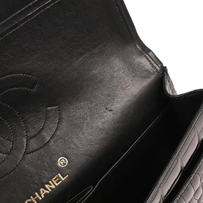 Chanel * 1986-1988 Crocodile Medium Classic Double Flap Shoulder Bag