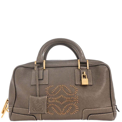 Loewe Metallic Gray Amazona 28 Handbag