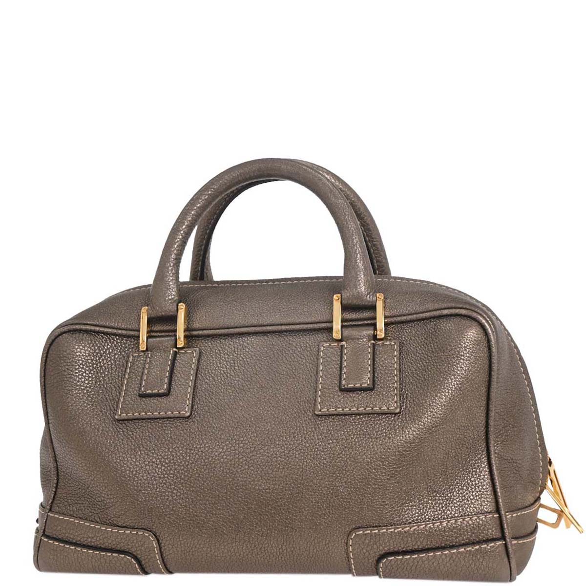 Loewe Metallic Gray Amazona 28 Handbag