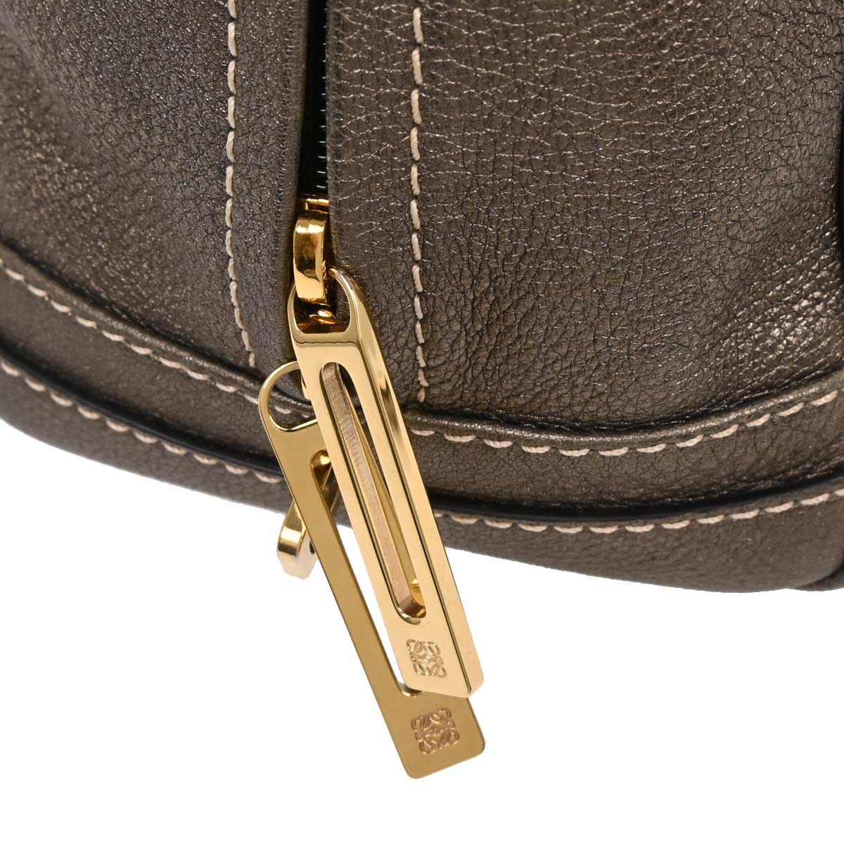 Loewe Metallic Gray Amazona 28 Handbag