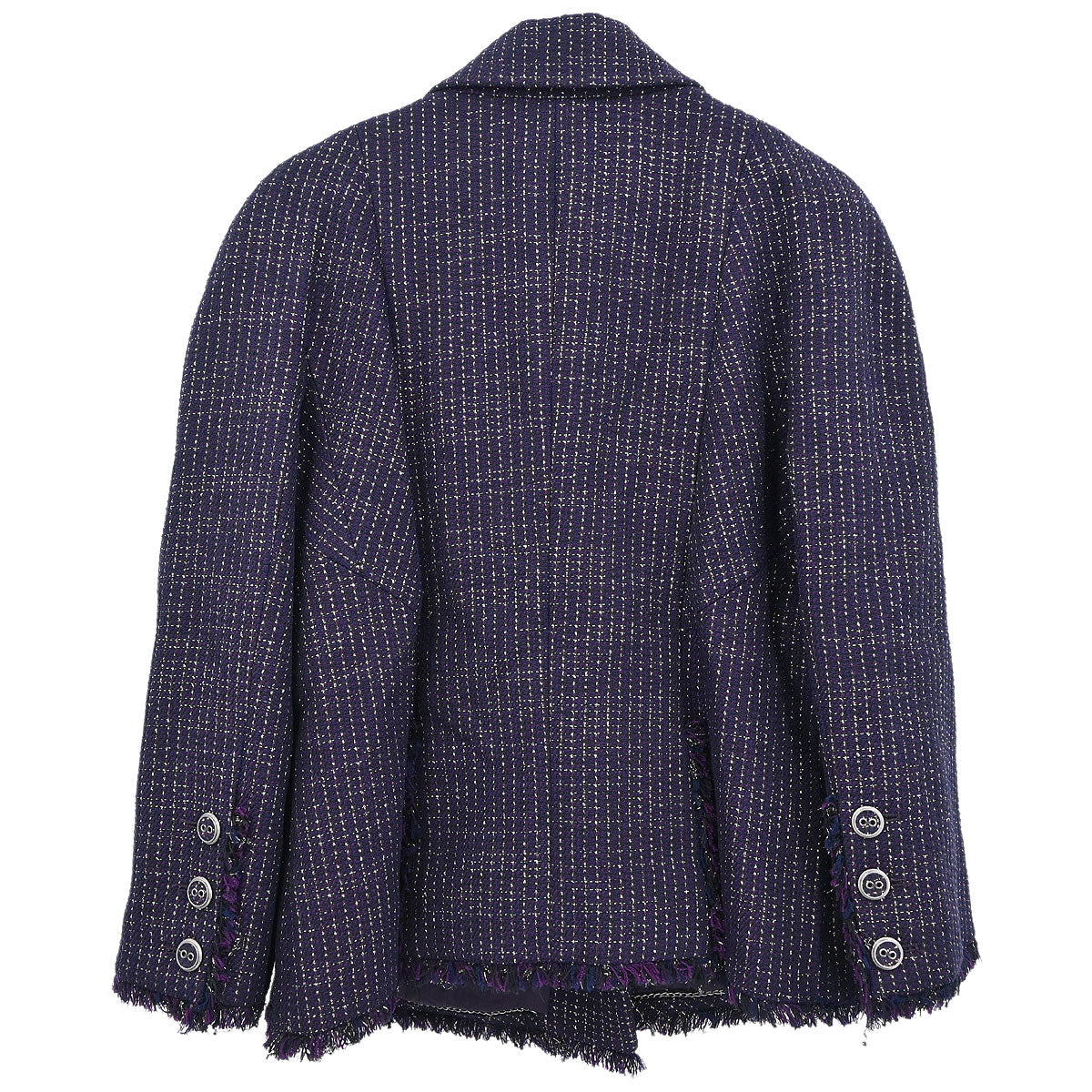 Chanel Double Breasted Jacket Navy #46