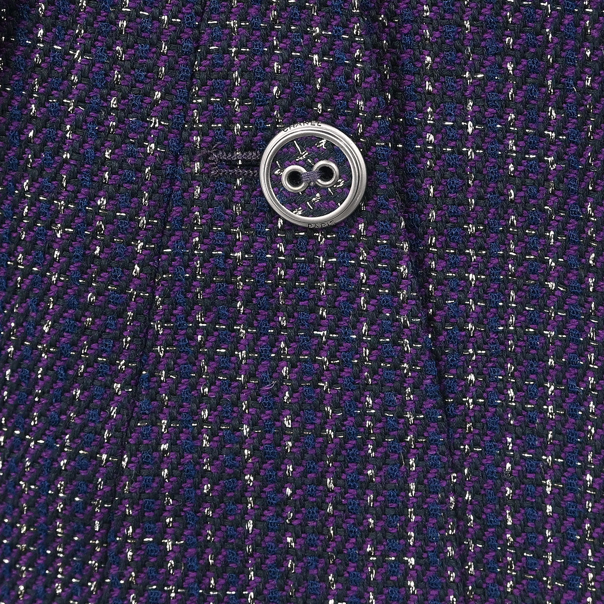 Chanel Double Breasted Jacket Navy #46