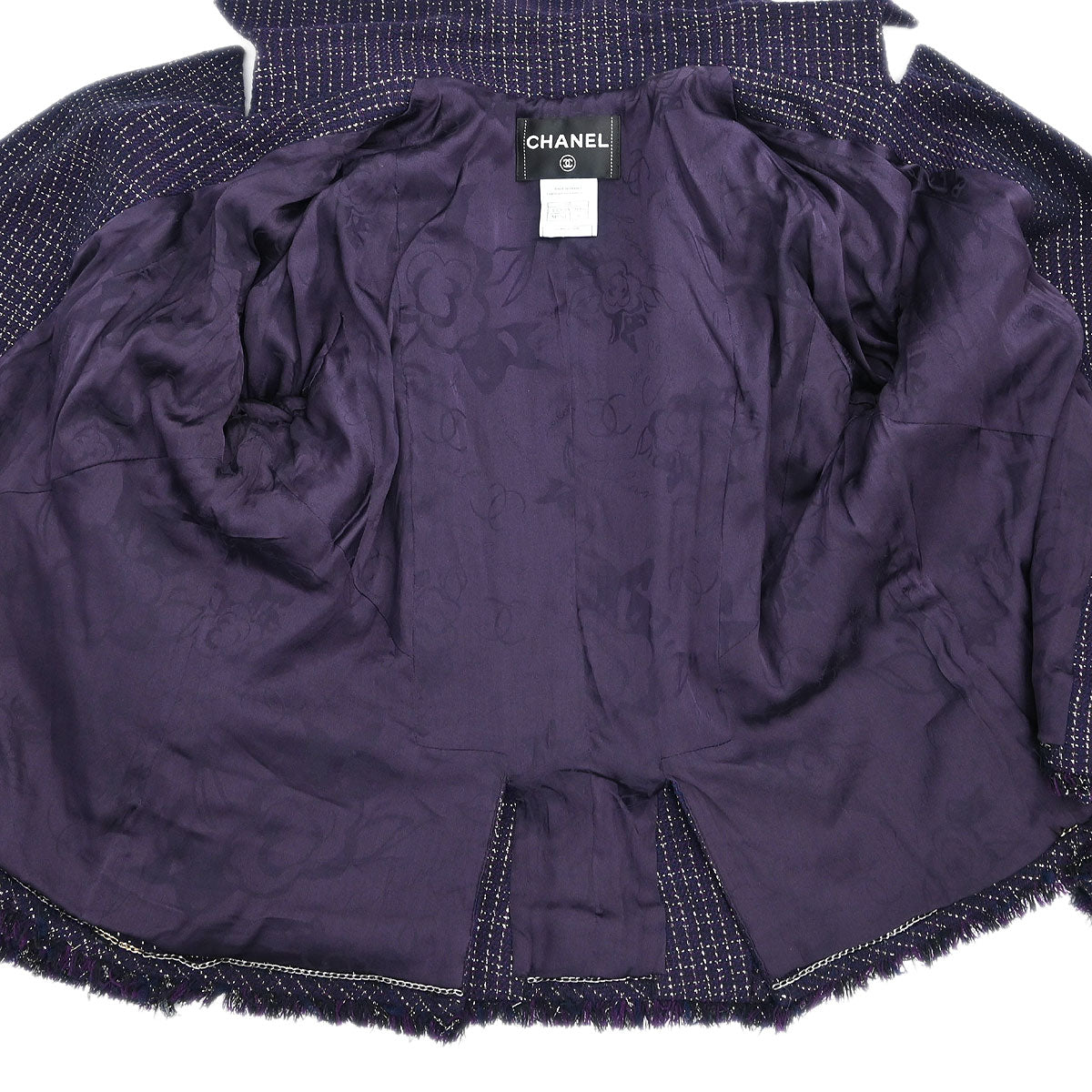 Chanel Double Breasted Jacket Navy #46