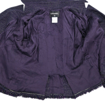 Chanel Double Breasted Jacket Navy #46