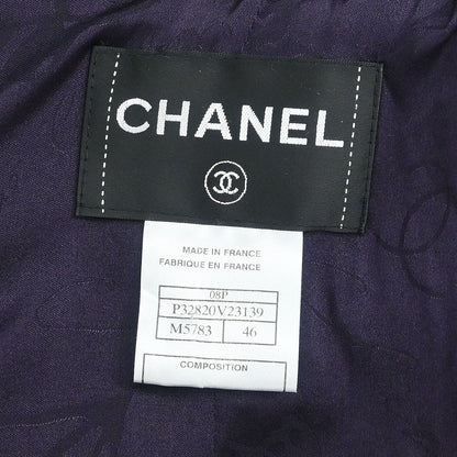 Chanel Double Breasted Jacket Navy #46