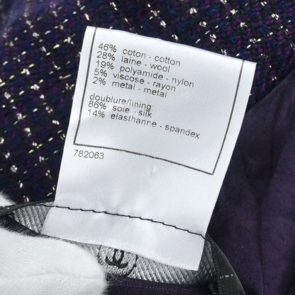 Chanel Double Breasted Jacket Navy #46